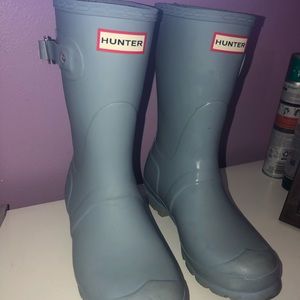 Light blue short Hunter boots